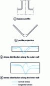 Figure 20 - Stress distribution in a branch according to length