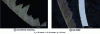 Figure 21 - Comparison of a Ti555-3 alloy chip formed using conventional machining and 1500 W UAL [19].