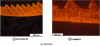 Figure 27 - Observation of chips obtained during conventional and cryogenic machining of Ti555-3 alloy