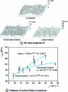 Figure 6 - 3D surface topography of SoldurÒ D and stress-at-failure as a function of strain rate of steel/epoxy/steel joints loaded at high speed using Hopkinson bars (from [16])