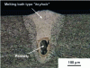 Figure 7 - Keyhole porosity resulting from excessive energy density [9].