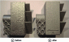 Figure 13 - AlS7Mg0.6 SLM sample before and after sandblasting