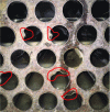 Figure 14 - Deformation at the tube entry cusps