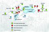 Figure 1 - Aéroports de Paris monitor network around Paris-Charles-de-Gaulle and Paris-Le Bourget airports (the entire network comprises some 40 stations in the Paris region).