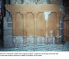 Figure 17 - Desalination compresses on the base of the portal at Angers Cathedral (by Thomas Wieveger, Atelier Anaglyphe)