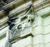Figure 2 - Erosion of sculpted tufa reliefs on a pilaster (Château de Chambord, 2012)