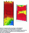 Figure 13 - Difference in efficiency between two
tomography methods (left, sysmic tomography, right, radar tomography)