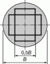 Figure 18 - Orthogonal reinforcement of a circular footing (figure 9.12 of EC2)