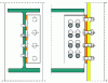 Figure 67 - Beam/post assembly using Quicon bolts: assembly complete