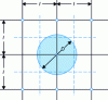 Figure 50 - Area of influence of a drain within a square mesh