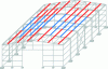 Figure 51 - Staggered arrangement of continuous purlins on 3 supports