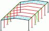 Figure 6 - Representation of the main load-bearing structure with its stabilities