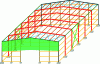 Figure 19 - Zone of action of climatic actions on a wind beam