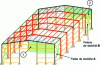 Figure 41 - Example of a solution with two stability beams per long pan