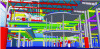 Figure 44 - Detail view of the project showing the interaction between the structural model and the MEP model