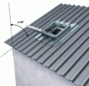 Figure 8 - Visualization of the calculation of the angle of a roof with the vertical. Case greater than or equal to 30°.