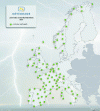 Figure 3 - Location of Meteorage network sensors in Europe (Meteorage)