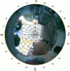 Figure 1 - Example of the use of a fisheye photo for an urban survey
