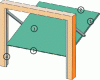 Figure 1 - Danger zones on a motorized overhead door