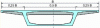 Figure 9 - Schematic diagram of a concrete box with a transversely stiffened upper slab (the lower slab can also be stiffened).