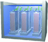 Figure 32 - Submerged membrane cassette (Zenon) in a biological tank