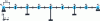 Figure 23 - Numerical model of the viaduct using multi-fibre beams and concentrated masses