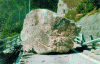 Figure 3 - A rock falls onto the deck of a bridge (Credit DDE 74)