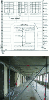 Figure 5 - Detail of floor shoring and photo illustration (credit Genier-Deforge).