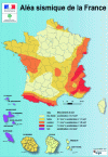 Figure 44 - Seismic hazard map of France