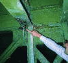 Figure 19 - Areas that are difficult to access and subject to regular water flow (underside of bridge deck)