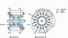 Figure 20 - Axial and transverse sections of a hybrid stepper motor