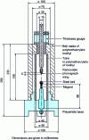 Figure 7 - Tip-sphere electrode system for oil shock testing