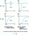 Figure 3 - Effect on charged particle density of a body of radius RS immersed in a plasma