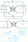 Figure 25 - Capacitive circuit without and with couplers for a two-winding transformer