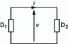 Figure 1 - Direct interconnection between 2 dipoles. One is in generator convention and the other in receiver convention.