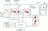 Figure 10 - Example of an electrical circuit including 3 phototriacs to control the components of a microwave oven with grill (after [11]).