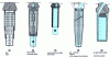 Figure 18 - Various hydrogen cooling systems for rotor windings. Notch cuts