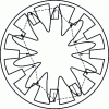 Figure 5 - Illustration of the Maxwell wave of spatial order 10 and its resultant radial dental force of spatial order – 2 on an MSAP with p = 5 pole pairs and 12 teeth.