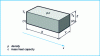 Figure 1 - Parallelepiped block: one-dimensional flow