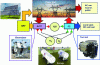 Figure 29 - Principle of a "hydrogen battery" coupled to a PV generator connected to the public grid or to an autonomous local network