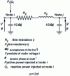 Figure 3 - Π diagram showing a line (connecting node i to node j ) at the fundamental frequency