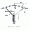 Figure 5 - Shape and dimensions of standardized tablecloth-arch fittings