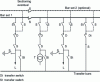 Figure 7 - Diagram with one or two busbars and one transfer busbar