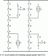 Figure 8 - Diagram with one and a half circuit breakers per feeder