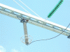 Figure 10 - 225 kV surge arrester with synthetic enclosure suspended under a substation gantry crane