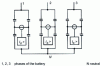 Figure 36 - Fault detection by means of the unbalance current between the mid-points of the half-branches of a double-star capacitor bank