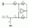 Figure 14 - Negative resistance using a conventional operational amplifier