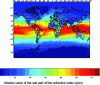 Figure 14 - Median value of the wet part of the refractive index predicted by ITU-R P.453.