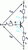 Figure 11 - Schematic representation of series resistors in a bipolar transistor