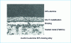 Figure 7 - Sealing with Mo-Ti (hard metallization) (magnification 200)